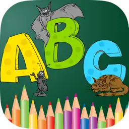 ABC动物彩图绘画游戏为幼儿和学龄前的孩子