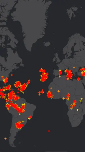 Global Lightning Strikes Map