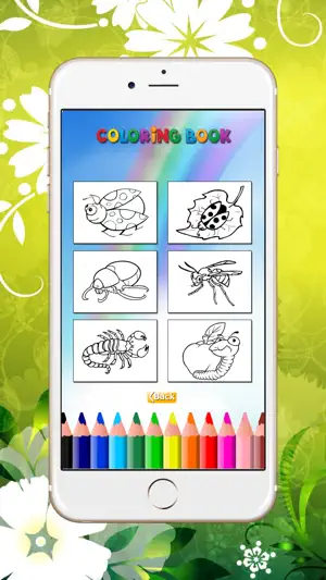 彩图昆虫和蜘蛛：学画画和颜色蜜蜂，蜘蛛等