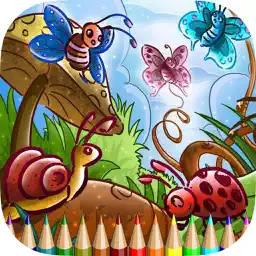 彩图昆虫和蜘蛛：学画画和颜色蜜蜂，蜘蛛等