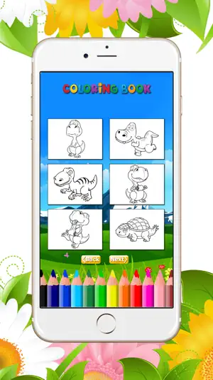 恐龙可爱着色书：油漆和绘制为孩子