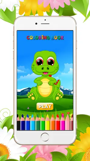 恐龙可爱着色书：油漆和绘制为孩子