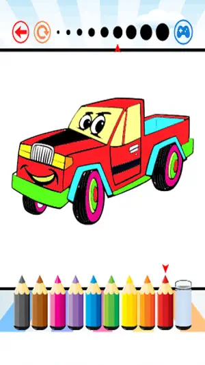 汽車藝術著色書 - 孩子的活動