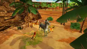 斑马模拟器和动物野生动物游戏